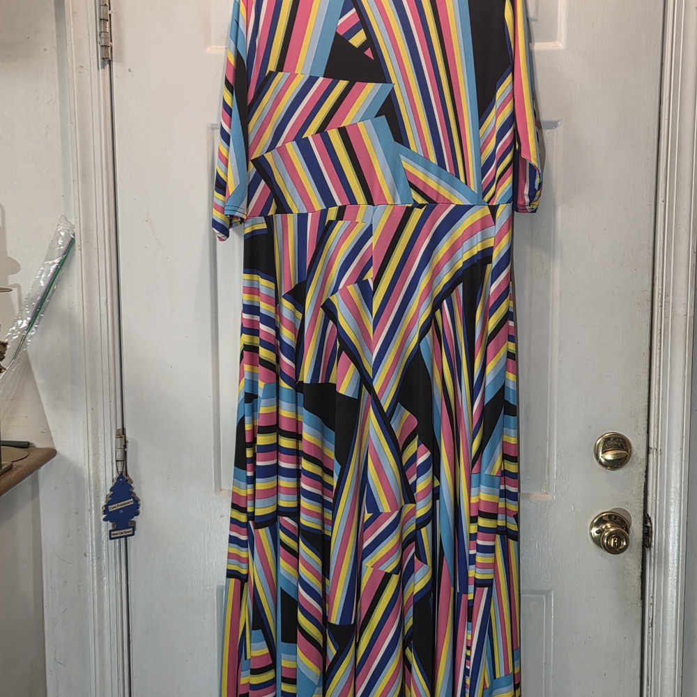 Ashley Stewart Pastel Striped Dress - Picture 5 of 5